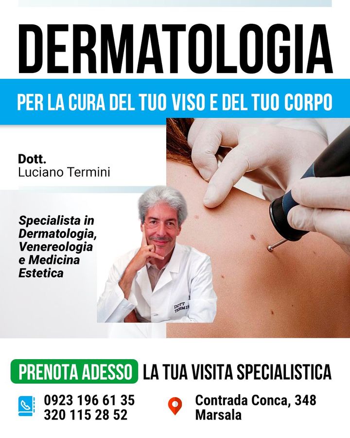👨‍⚕️ Presso il poliambulatorio Morana Salus puoi prenotare la tua consulenza #dermatologica con il Dott. Luciano Termini, specializzato in Dermatologia e Venereologia e in Medicina Estetica.