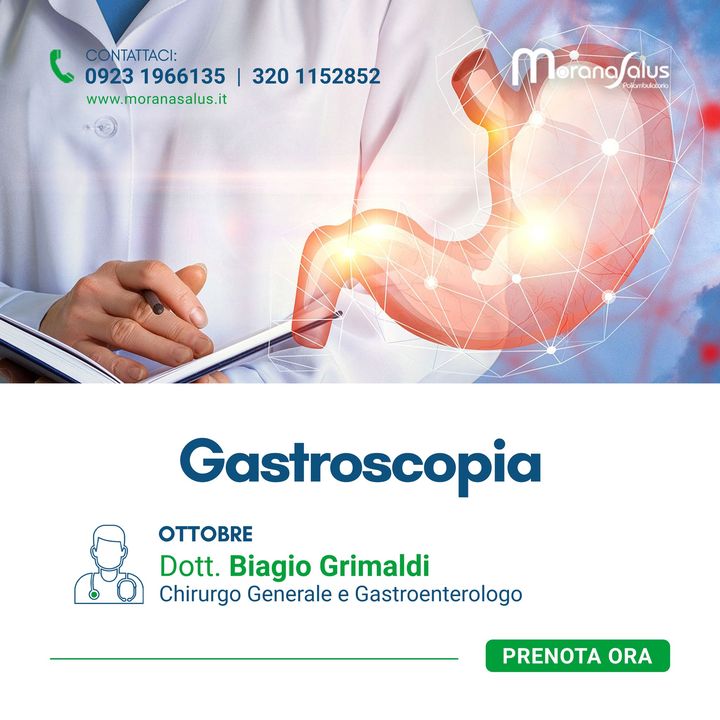 La #gastroscopia (o endoscopia digestiva) è un esame che diagnostica