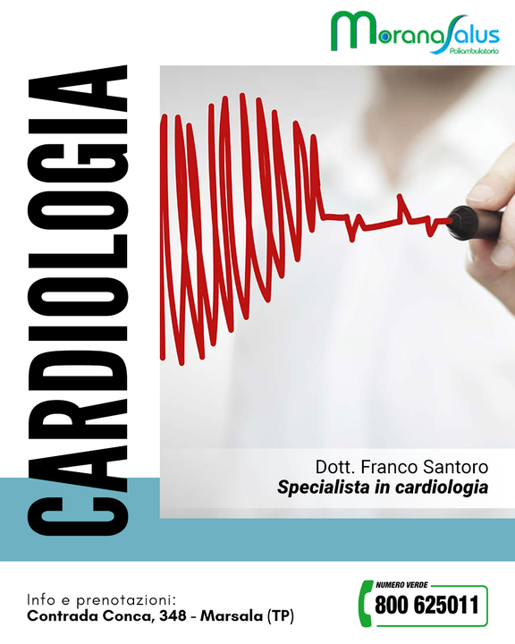 Presso il Poliambulatorio Morana Salus puoi prenotare la tua visita cardiologica per la salute del tuo #cuore 💓