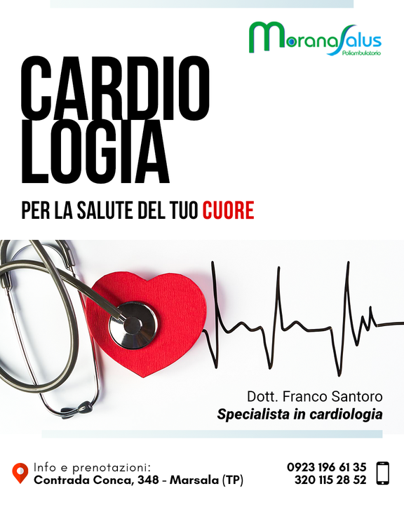 Presso il Poliambulatorio Morana Salus puoi prenotare la tua #visita #cardiologica per la salute del tuo #cuore 💓