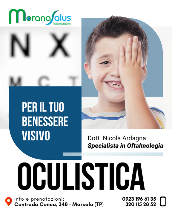 Presso il Poliambulatorio Morana Salus puoi prenotare una visita #Oculistica per il tuo #Benessere #Visivo 🧐👨‍⚕️👁️