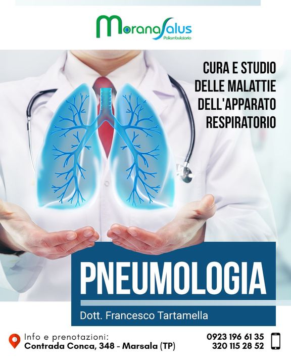 La #pneumologia è quella branca della medicina interna che si occupa dell'anatomia, del funzionamento e delle patologie del #polmone e, più in generale, delle strutture dello #apparatorespiratorio : laringe, trachea, bronchi, polmoni, diaframma e gabbia toracica.