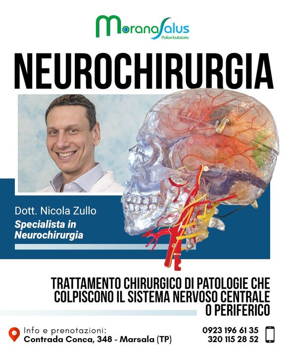 Presso il Poliambulatorio Morana Salus puoi prenotare la tua visita #Neurochirurgica per rilevare eventuali patologie o disturbi che coinvolgono il cervello, la colonna vertebrale, i nervi periferici e le arterie presenti nel collo e che richiedono un #trattamento #chirurgico.