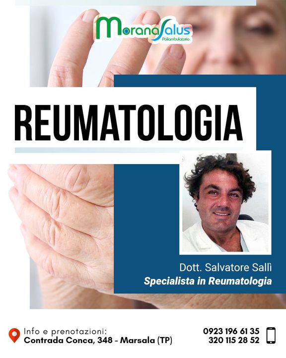 Presso il poliambulatorio Morana Salus  puoi prenotare la tua visita #reumatologica per la cura del tuo apparato muscolo-scheletrico ed i tessuti connettivi dell'organismo.