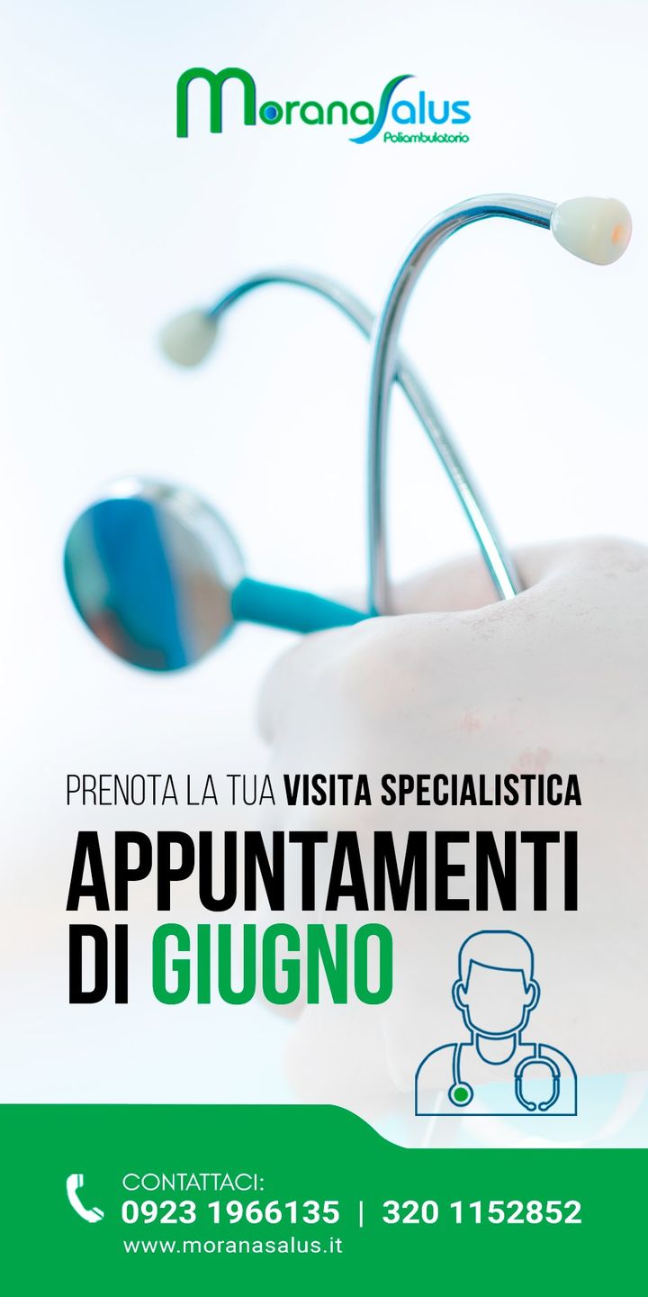 I nostri #APPUNTAMENTI di #GIUGNO 2023:

➡️ #Neuropsichiatria
Dott. Benedetto Morana 05