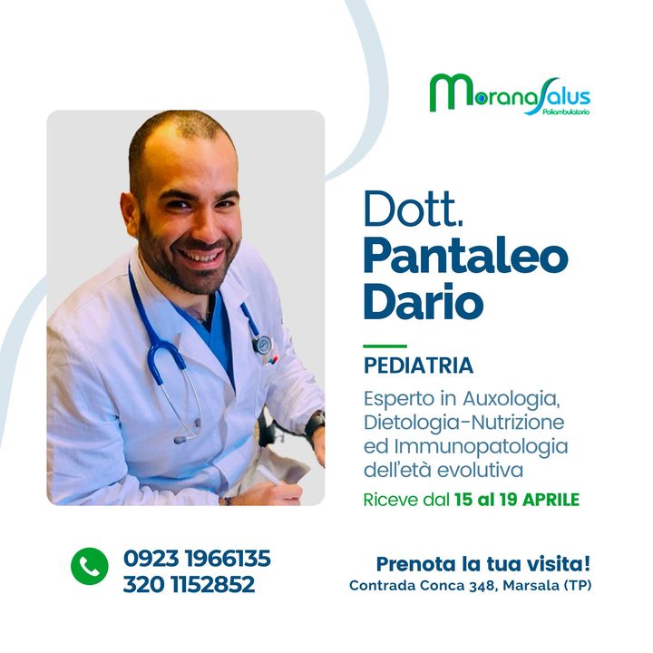 👨‍⚕️ Dal 15 al 19 Aprile il Dott. Pantaleo Dario,