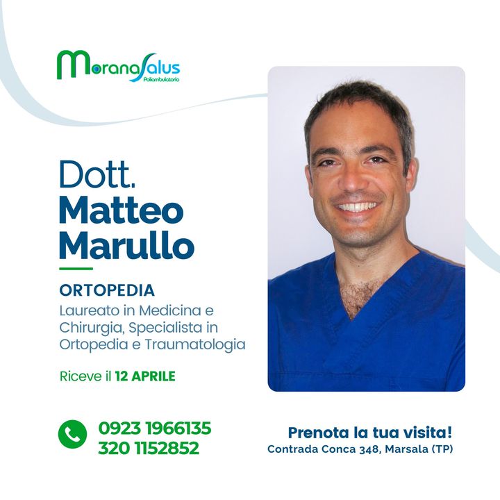 Presentiamo il 𝐃𝐨𝐭𝐭. 𝐌𝐚𝐭𝐭𝐞𝐨 𝐌𝐚𝐫𝐮𝐥𝐥𝐨, Specialista in Ortopedia e Traumatologia.👨‍⚕️

Ortopedico